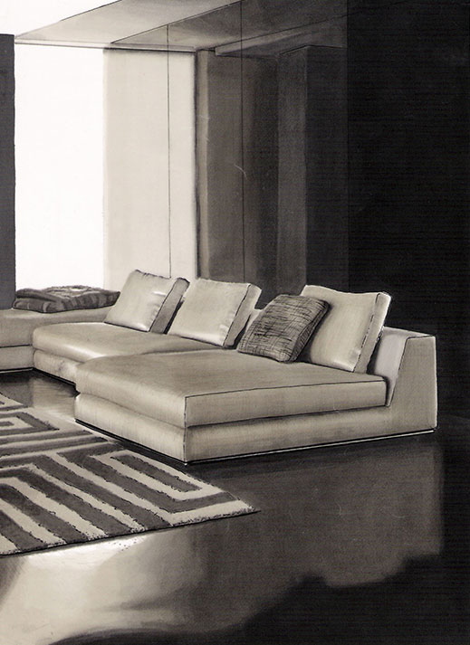 disegni pantone divano salone