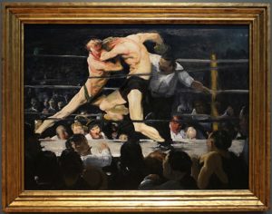 pittura olio tela oil painting boxing pugilato boxe