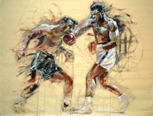 Patterson muhammad ali dipinto boxe pugili painting