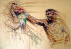 pacquiao boxing painting dipinto boxe pugilato