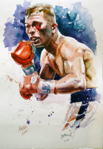 Arturo gatti acquerello watercolor boxing pugilato boxe