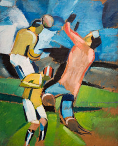 arte pittura olio calcio