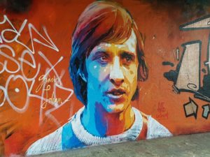 Street art calcio cruyff