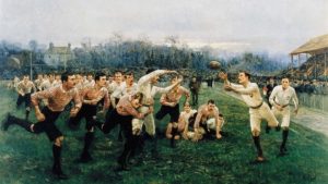 rugby calcio pittura arte