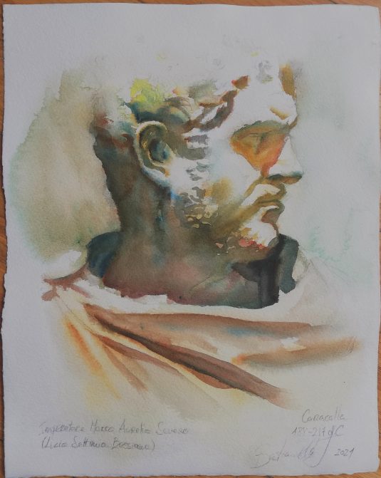 watrecolor emperor painting portrait