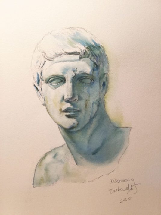 acquerello ritratto sport artwork watercolor