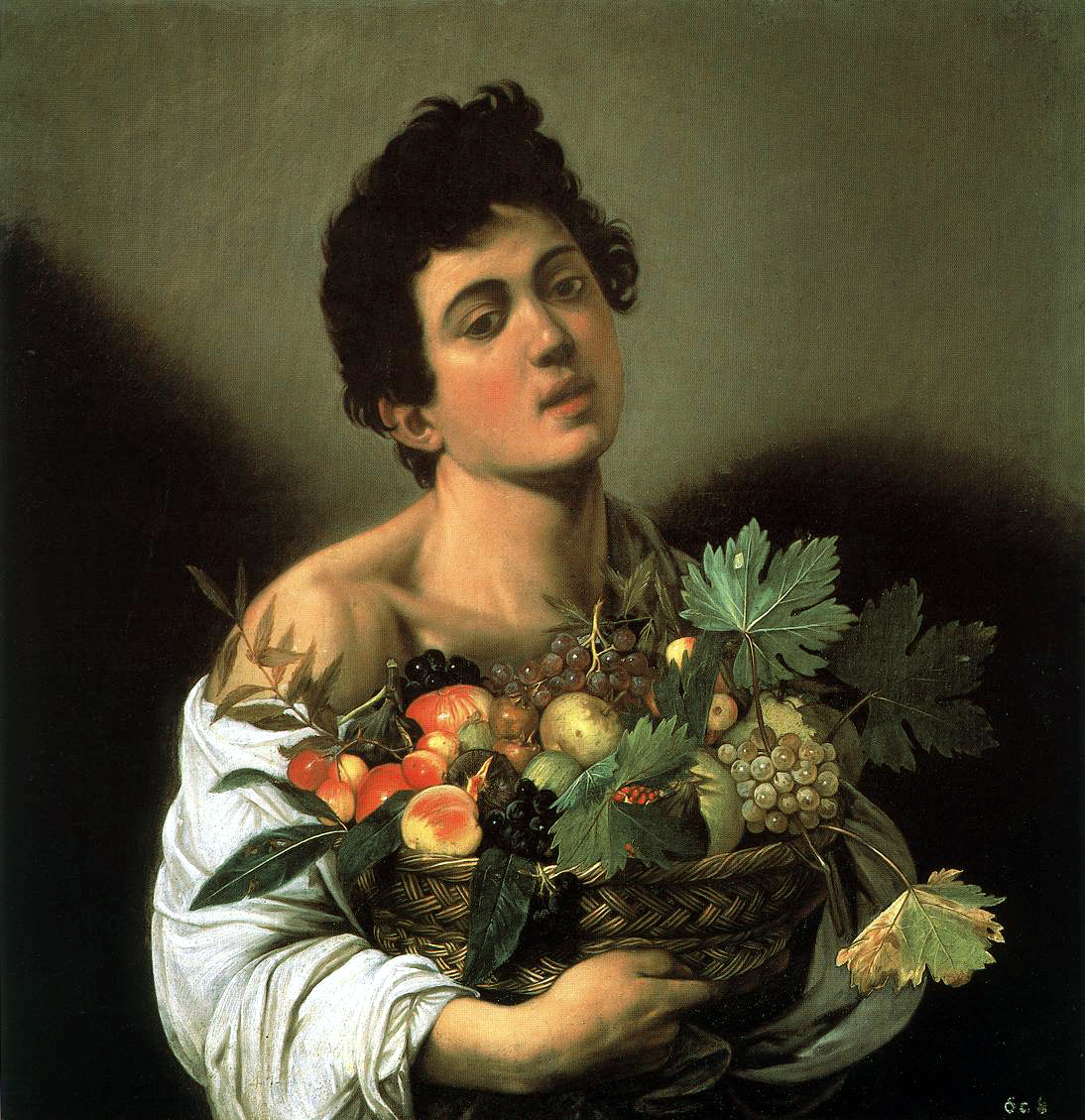 caravaggio dipinto ragazzo frutta