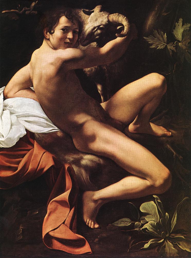 caravaggio giovanni battista quadro olio tela