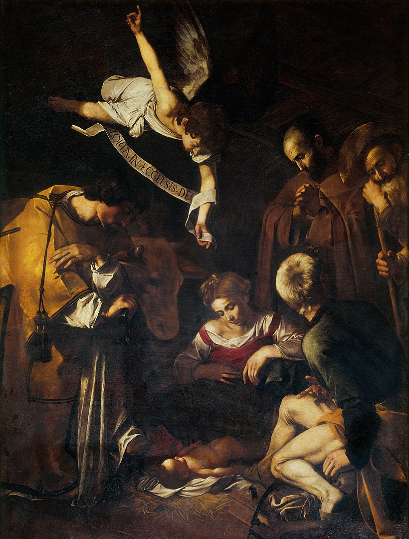 caravaggio natività santi