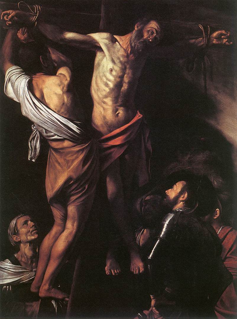 crocifissione sant andrea michelangelo merisi